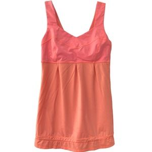 Lululemon women’s workout yoga tank top  peach color size 8